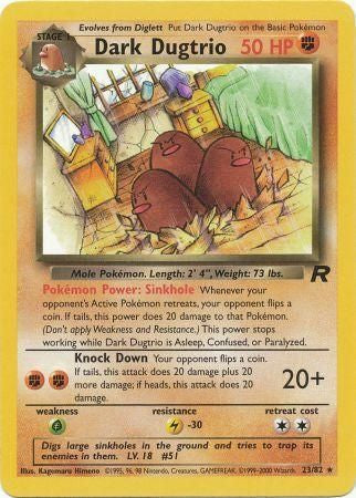Dark Dugtrio - 23/82 - Rare Unlimited
