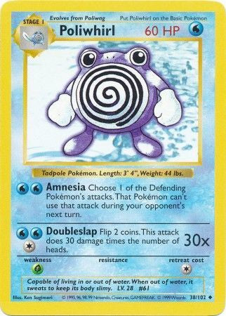 Poliwhirl - 38/102 - Uncommon (Shadowless)