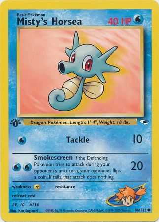 Misty's Horsea - 86/132 - Common 1st Edition