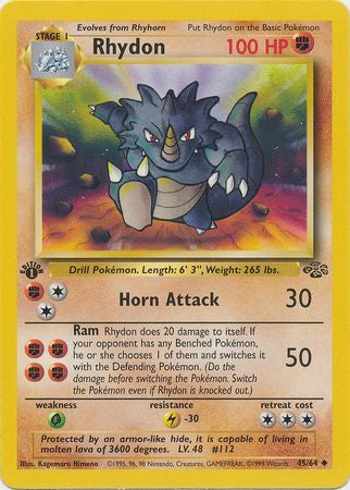 Rhydon - 45/64 - Uncommon 1st Edition
