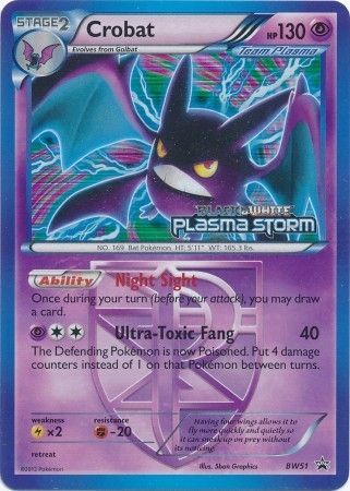 Crobat - BW51 - Holo Pre-Release Promo