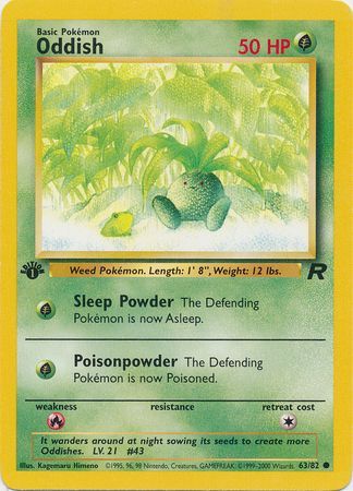 Oddish - 63/82 - Common 1st Edition