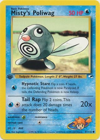 Misty's Poliwag - 87/132 - Common 1st Edition