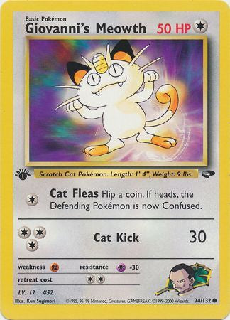 Giovanni's Meowth - 74/132 - Common 1st Edition