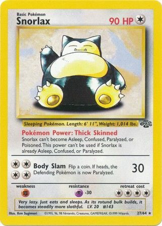 Snorlax - 27/64 - Rare Unlimited