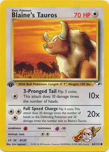 Blaine's Tauros - 64/132 - Common 1st Edition