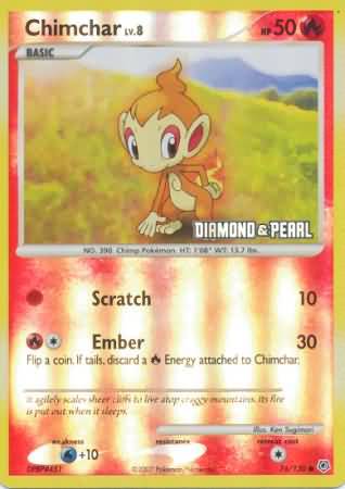 Chimchar - 76/130 - Reverse Holo BK Promo