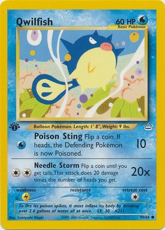 Qwilfish - 49/64 - Common 1st Edition