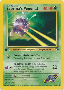 Sabrina's Venonat - 96/132 - Common 1st Edition
