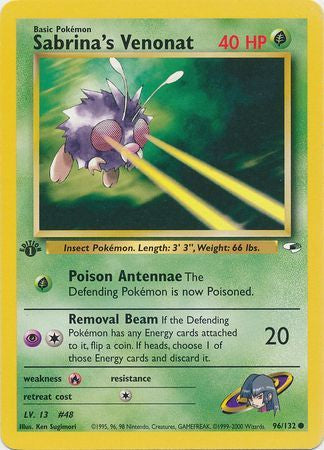 Sabrina's Venonat - 96/132 - Common 1st Edition
