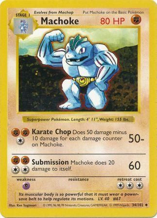 Machoke - 34/102 - Uncommon (Shadowless)