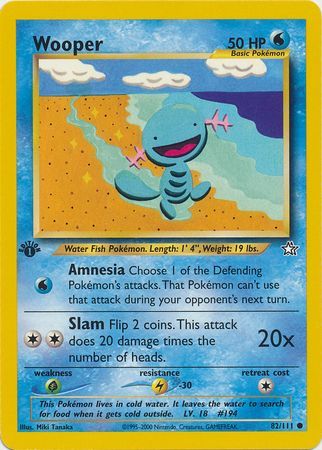 Wooper - 82/111 - Common 1st Edition