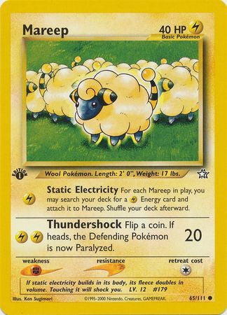 Mareep - 65/111 - Common 1st Edition