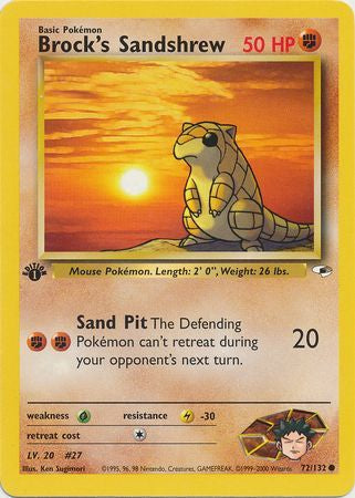 Brock's Sandshrew - 72/132 - Common 1st Edition