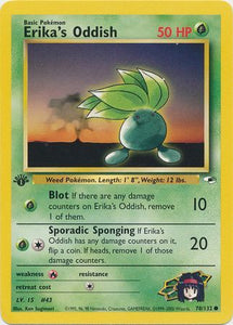 Erika's Oddish - 78/132 - Common 1st Edition