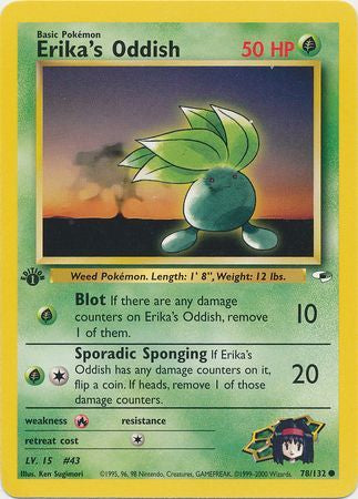 Erika's Oddish - 78/132 - Common 1st Edition