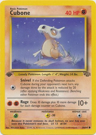 Cubone - 50/64 - Common 1st Edition