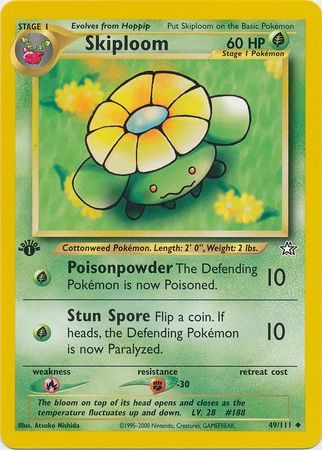 Skiploom - 49/111 - Uncommon 1st Edition