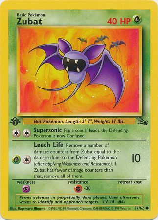 Zubat - 57/62 - Common 1st Edition