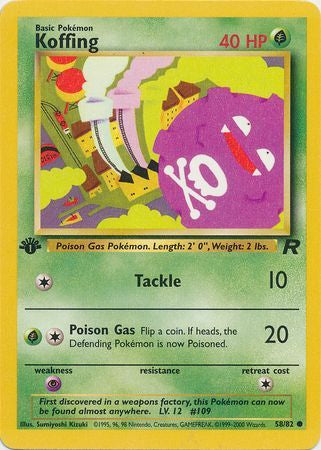 Koffing - 58/82 - Common 1st Edition