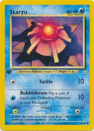 Staryu - 56/64 - Common 1st Edition