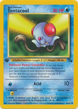Tentacool - 56/62 - Common 1st Edition