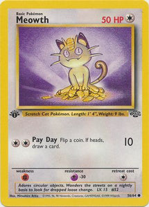 Meowth - 56/64 - Common 1st Edition