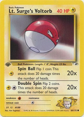 Lt. Surge's Voltorb - 84/132 - Common 1st Edition