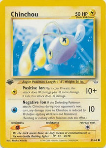Chinchou - 42/64 - Common 1st Edition