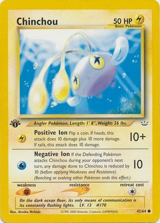 Chinchou - 42/64 - Common 1st Edition
