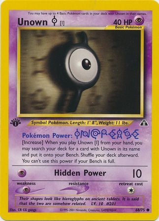 Unown I - 68/75 - Common 1st Edition
