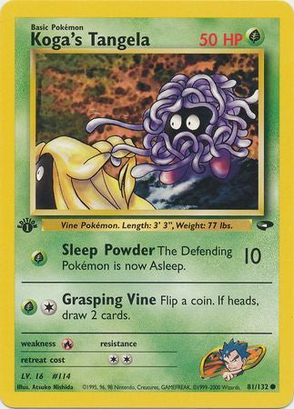 Koga's Tangela - 81/132 - Common 1st Edition