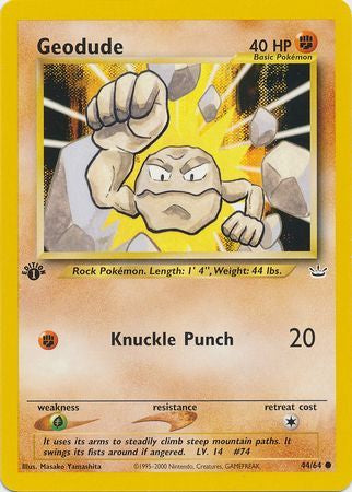 Geodude - 44/64 - Common 1st Edition