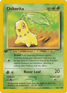 Chikorita - 54/111 - Common 1st Edition