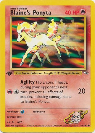 Blaine's Ponyta - 63/132 - Common 1st Edition