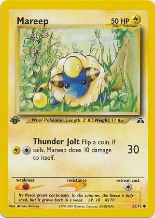 Mareep - 58/75 - Common 1st Edition