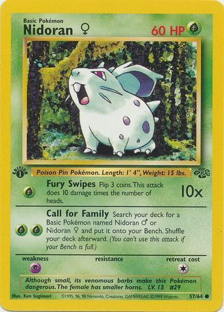 Nidoran(F)- 57/64 - Common 1st Edition