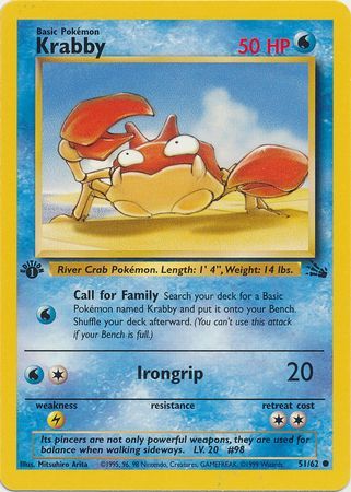 Krabby - 51/62 - Common 1st Edition