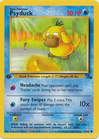 Psyduck - 53/62 - Common 1st Edition