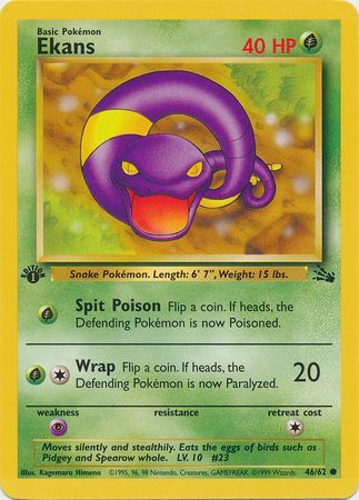 Ekans - 46/62 - Common 1st Edition