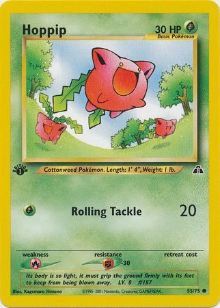 Hoppip - 55/75 - Common 1st Edition