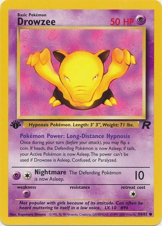 Drowzee - 54/82 - Common 1st Edition